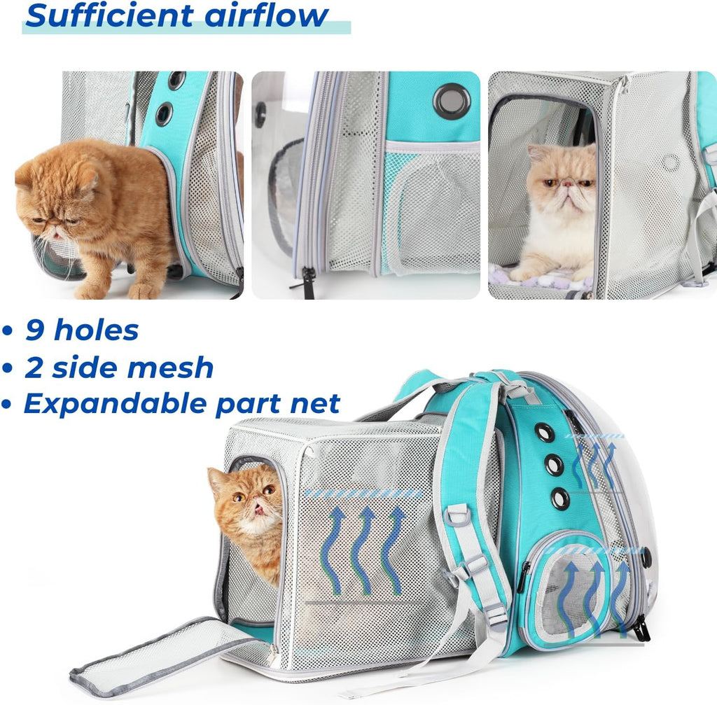 Lollimeow Expandable Bubble Cat Carrier Backpack, Supports up to 16 lbs