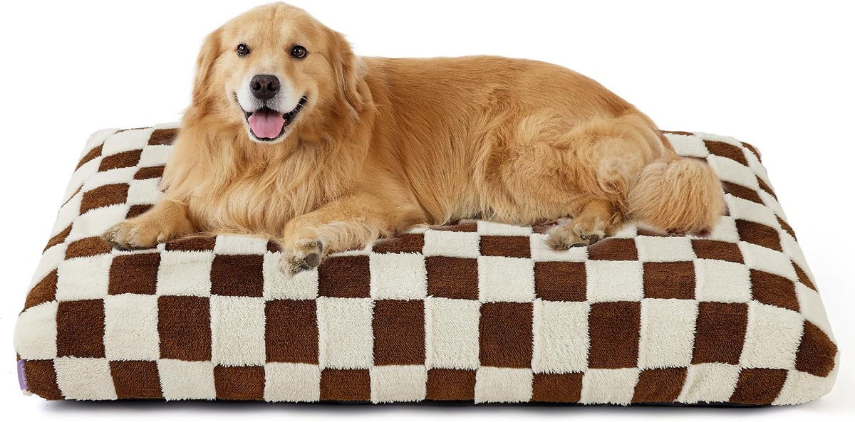 LE SURE Cute Aesthetic XL Dog Bed, Jacquard Thick Pet Pillow，44x32