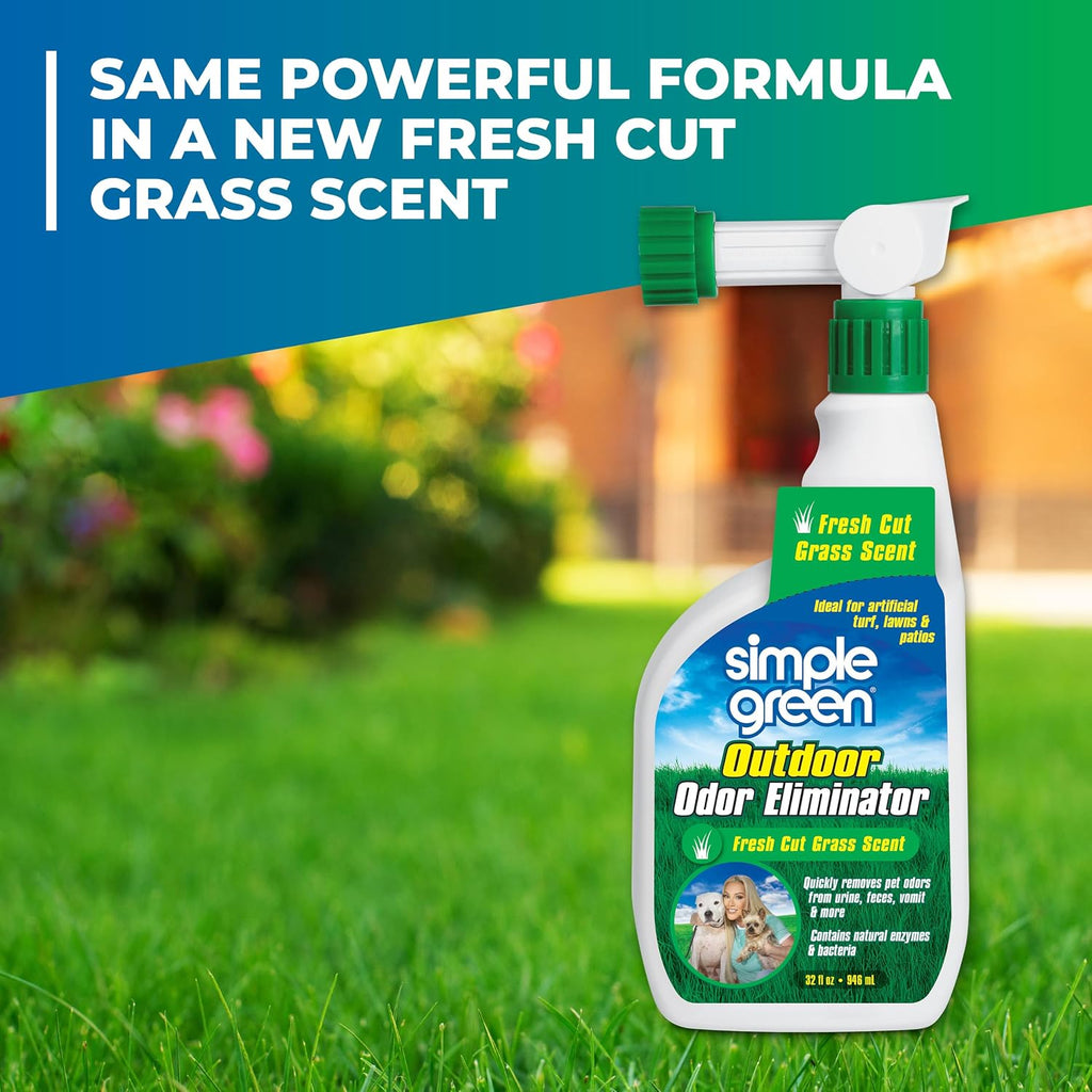 Simple Green Outdoor Odor Eliminator Fresh Cut Grass Scent 1 Gal + 32 oz