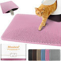 Cat Litter Mat 12"x18",Double Layer EVA litterbox Mat, Pink