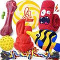 9-Pcs Variety Dog Toys for Aggressive Chewers,Medium & Large Dogs