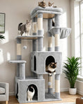 Globlazer Heavy Duty Cat Trees for Big Cats Maine Coon, F61, Cloud Grey