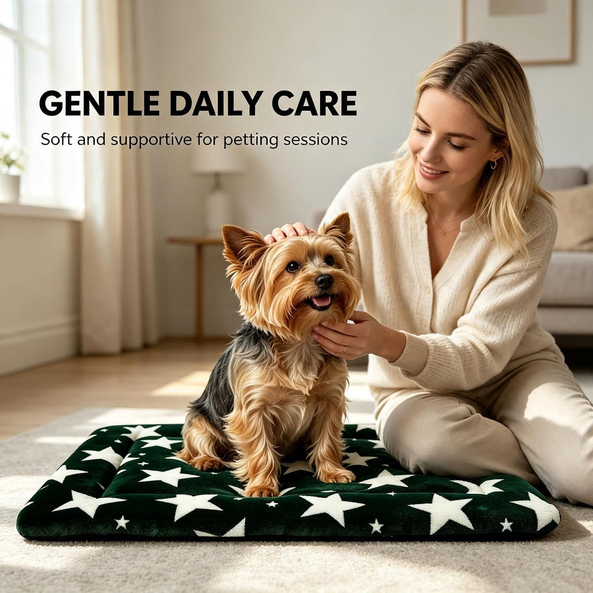 Dog Bed Mat - Soft Crate Pad for Kennel, Durable Pet Bed for Small Dogs & Cats - Comfort Support for Pet Crate, Cage, House