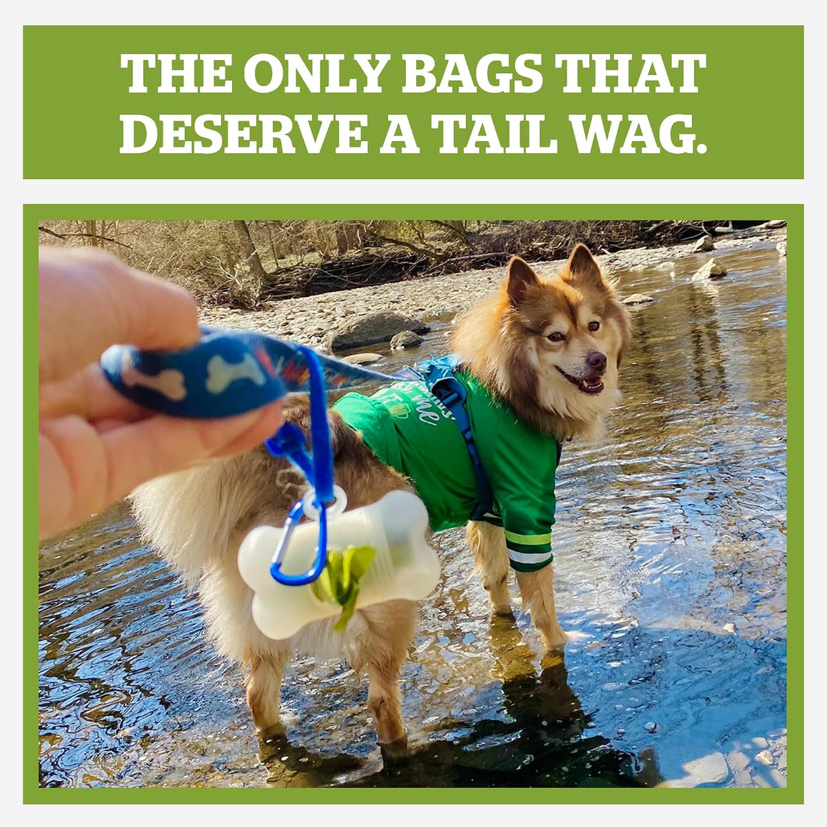 Pogi's Dog Poop Bag Dispenser with Metal Carabiner Clip - Includes 15 Pogi's Poop Bags for Dogs (Pack of 3)