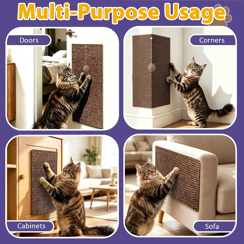 Wall Cat Scratcher & Corner Cat Scratcher,11.8x23.6 Cat Wall Scratch Mats