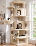 Globlazer 66inch Corner Cat Tree Tower for Indoor Large Cats, C66, Beige