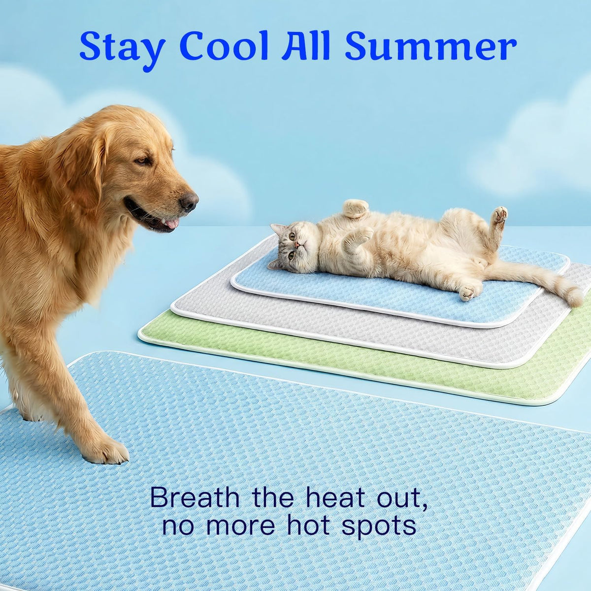 Mora Pets Dog Cooling Mat Instant Pet Cooling Pad Cool Bed for Dogs & Cats