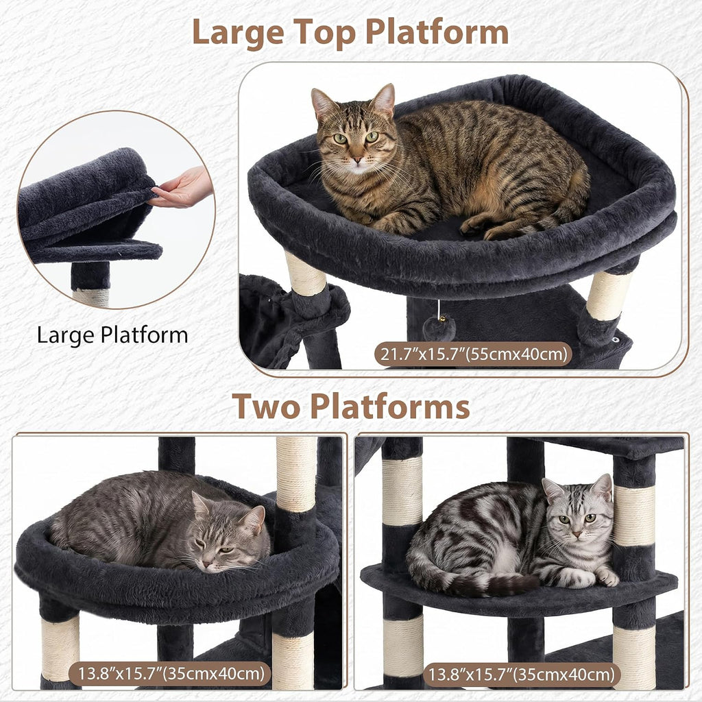 Gitelsnour Cat Tree Tower, Sturdy Structure for Large Audlt Cats GCT807G