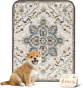 nunubaby 4PACK Washable Pee Pads for Dogs, Stylish, Non-Slip and Leak-Proof Pee Pads. Reusable Potty Pads for Dogs for Crates and Floors.(Beige/Floral, 18" x24" )
