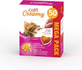 Catit Creamy Lickable Cat Treat, Chicken & Shrimp, 50 Pack, 0.5 Ounce