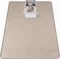 Silicone Cat Litter Mat for Litter Box 50”x35” Large Cat Mat, Khaki | Waterproof, Non-Slip, Leak-Proof Rug Mat with Lip, Easy to Clean, Extra Large Litter Catcher Mat for Floor