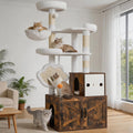 Heybly Cat Tree with Litter Box Enclosure, Modern 64" Hidden Tower HCT105SR