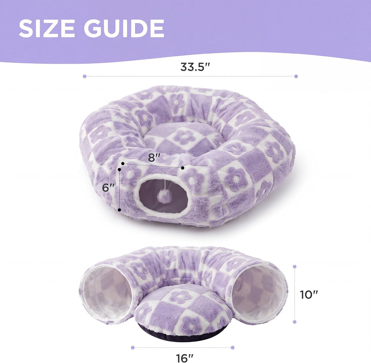 Lesure Donut Cute Jacquard Cat Tunnel Bed Kitten Toys for Puppy Bunny