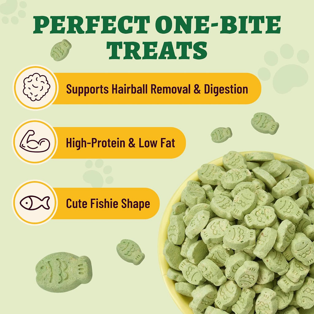 Just Try Cat Grass Treat Freeze Dried Hairball Treats Chicken Flavor 4.8oz