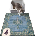 Lovewag Cat Litter Mat, Litter Box Mat, Blue Hazel, 28x41, 2 Pack