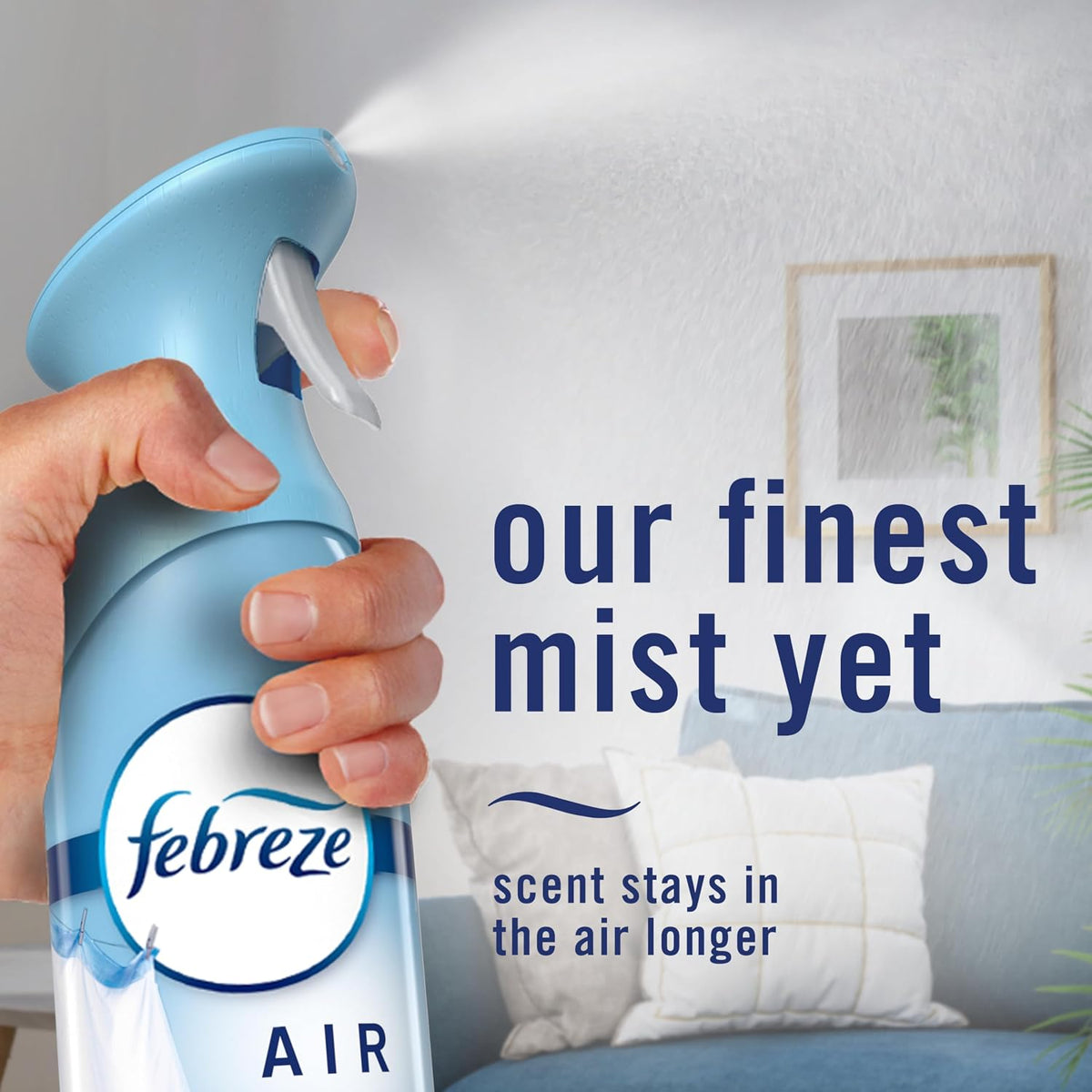 Febreze Air Mist, Air Freshener Spray, Odor Fighting Room Spray, Deodorizer for Home Bathroom Kitchen Office Apartment Dorm Room Classroom, Downy April Fresh Scent, 8.1oz (Pack of 2)