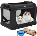 Petprsco Large Cat Carrier for 2 Cats/Small Dogs 24"x17"x17" for Car Travel