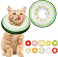 Cat Cone Collar Soft, Adjustable Cat Recovery Cone (Cucumber, S)