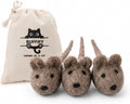 Cat Mice Toy 3 Pack, Felt Mouse Toy for Indoor Cats, No Catnip