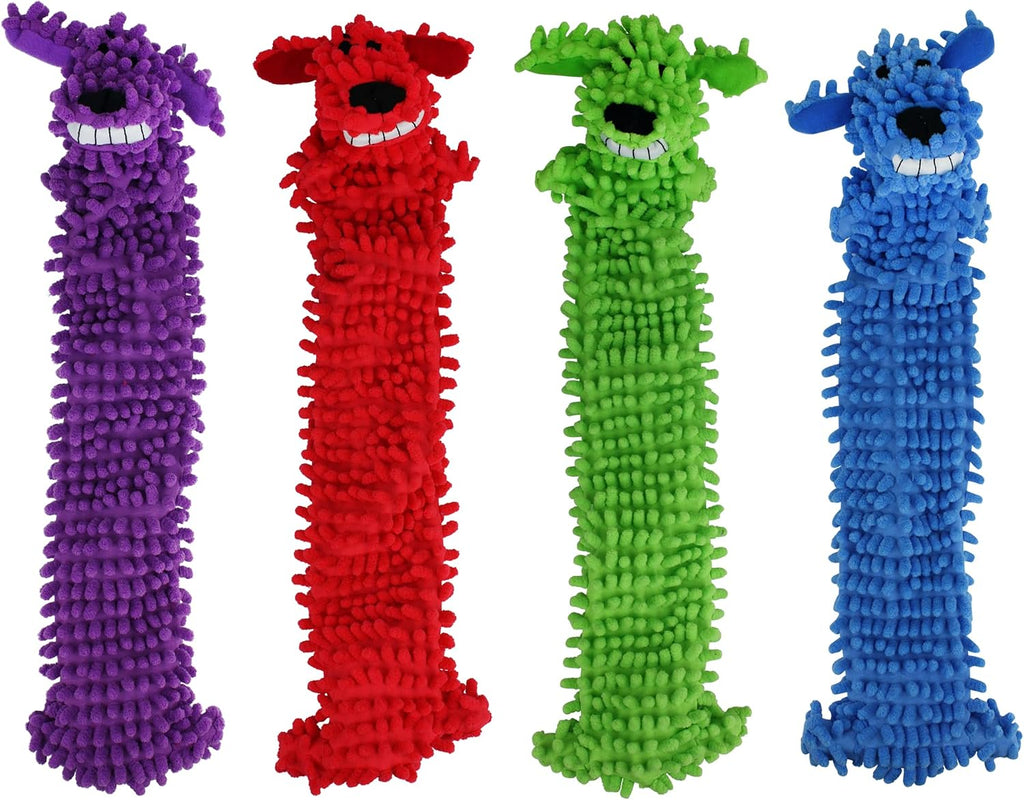 Multipet 12-Inch Floppy Loofa Light Weight No Stuffing Dog Toys, Assorted Colors (Pack of 1)