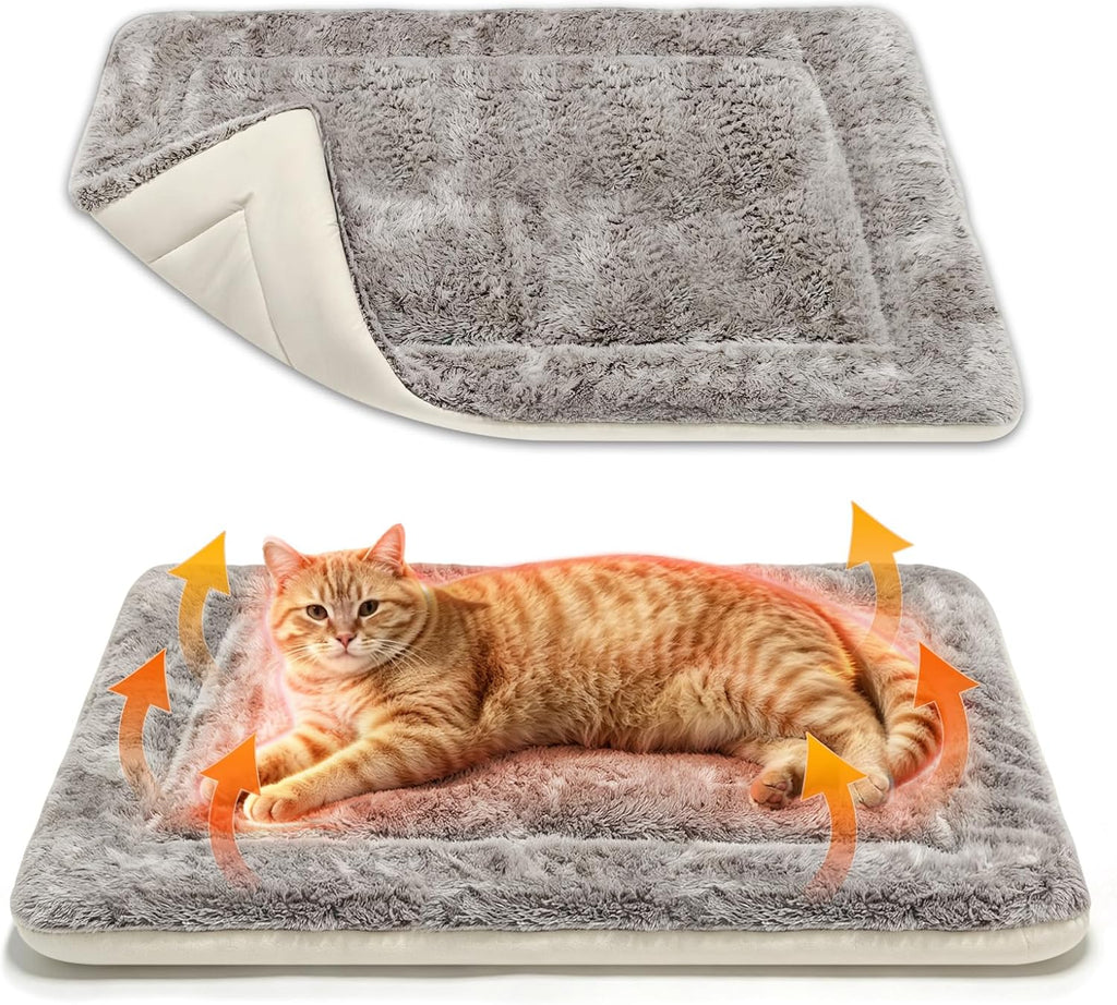 Self Warming Cat Bed Mat, Cat Beds for Indoor Outdoor Cats, Cat Heating Pad for Cats, Washable Small Dog Bed, Dual-Sided Year-Round Pet Pad for Cats Kittens Small Medium Dogs, Ideal for Crate