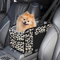 Portable Dog Car Seat for Small Dogs, Puppy Car Seat, Leopard