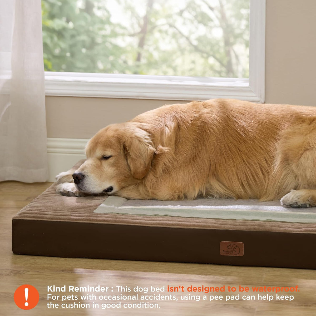 Bedsure ComfyFleece XXL Dog Bed for Crate with Washable Cover, 47x29