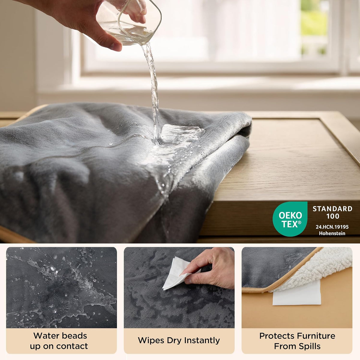 Bedsure Waterproof Dog Blankets for Medium Dogs Washable Soft Warm, 30"X40"