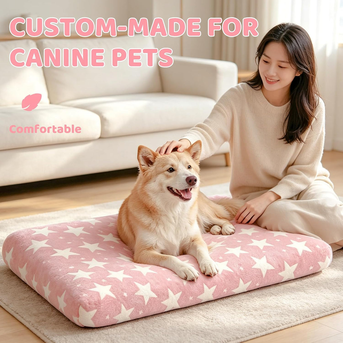 Orthopedic Dog Bed for Large Dogs with Removable Washable Cover