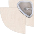 Tinideya 2 Pcs Corner Cat Litter Mat Waterproof Litter Box Mat, Beige White