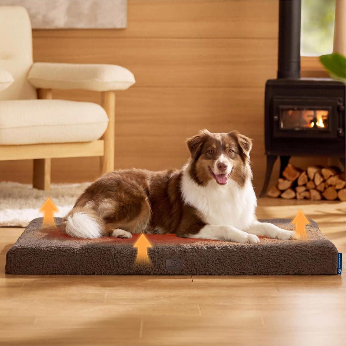 Bedsure Self Warming Dog Beds Large Sized Dog with Washable Cover, 36 Inch