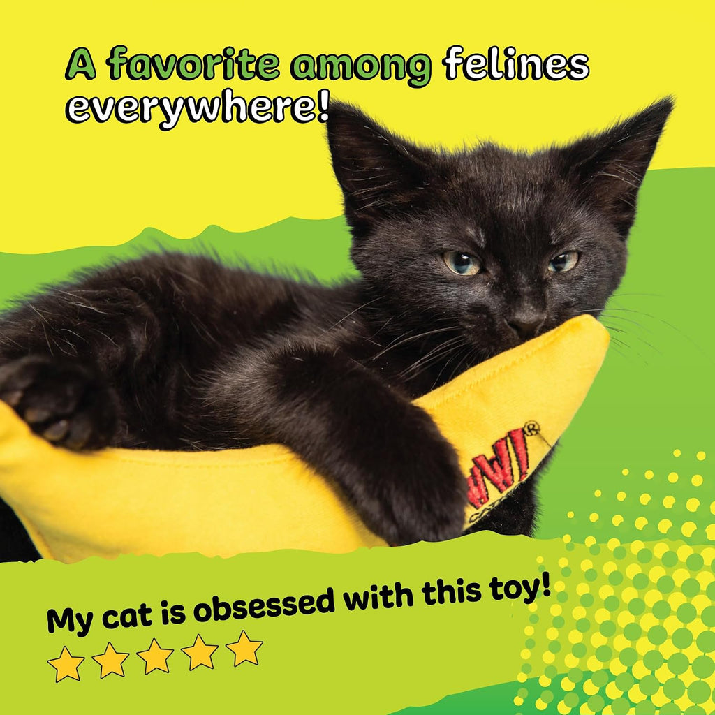 Yeowww! Catnip Chi-CAT-a Banana Toy for Cats - 7 Inches - Durable Cotton Twill - Made in the USA - Stuffed with Organically Grown Catnip (Pack of 3)