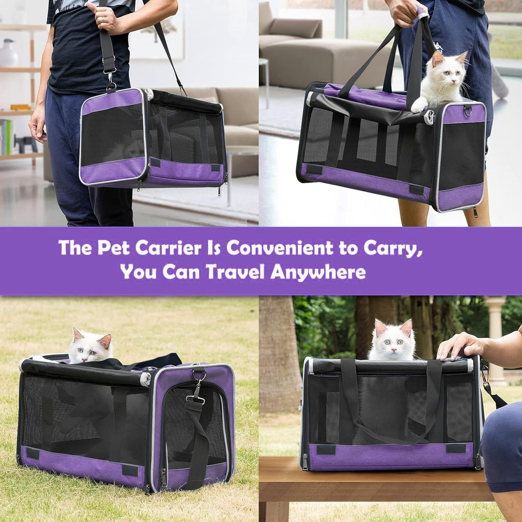 GAPZER Carrying Bag Yorkie Dog Travel Kennel Ventilated Soft Pet Carrier
