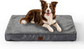 EGOHOME Comfort Orthopedic Egg-Crate Foam Flat Dog Bed, Dark Gray, 35x23
