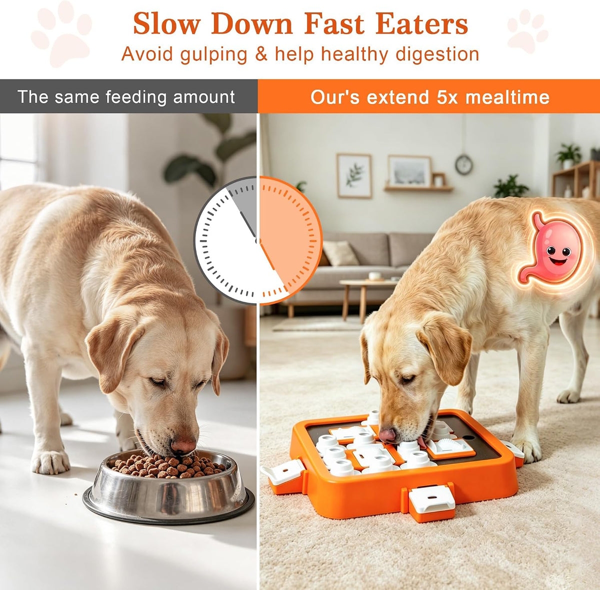 Aluckmao Dog Puzzle Toy Large - Adjustable Levels Food & Treat Game