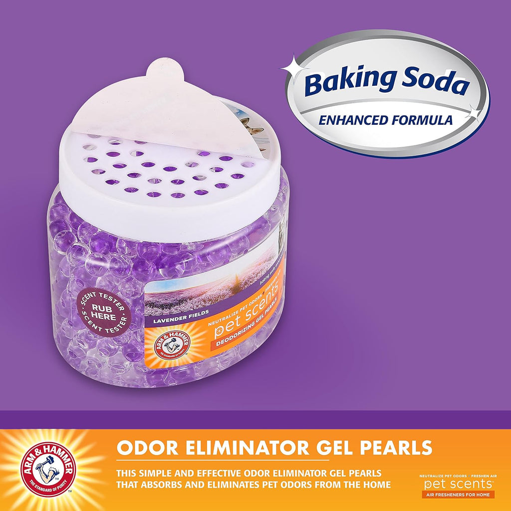 Arm & Hammer Pet Scents Deodorizing Gel Beads, Lavender Fields, 12 Oz