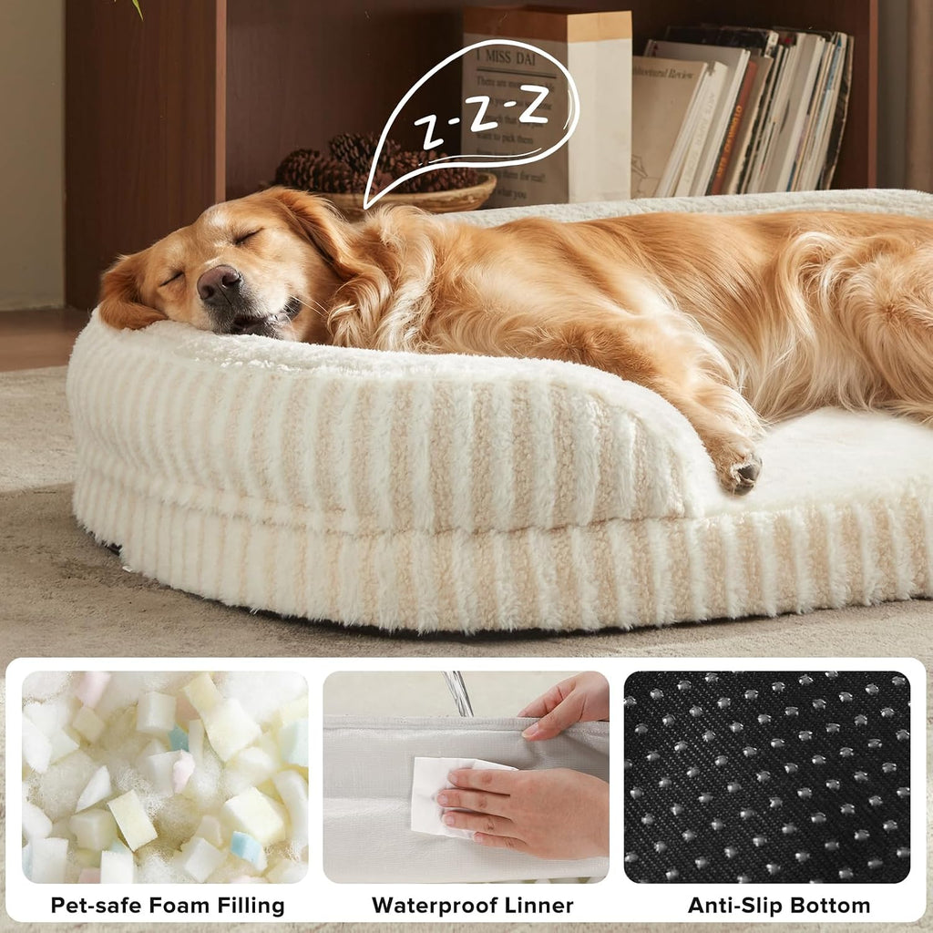 MIXJOY Orthopedic Dog Beds Large Sized Dog,Washable XXL Large Dog Bed,48"