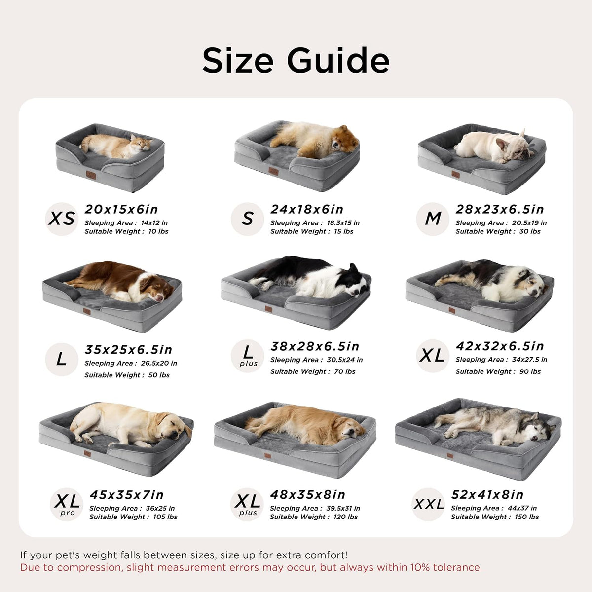 Bedsure Orthopedic Dog Beds for Small Dogs Washable Original Design