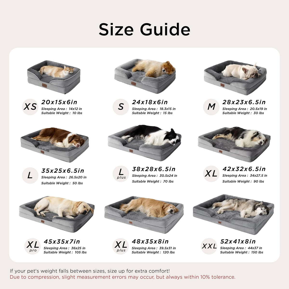 Bedsure Orthopedic Dog Beds for Medium Dogs Washable Original Design