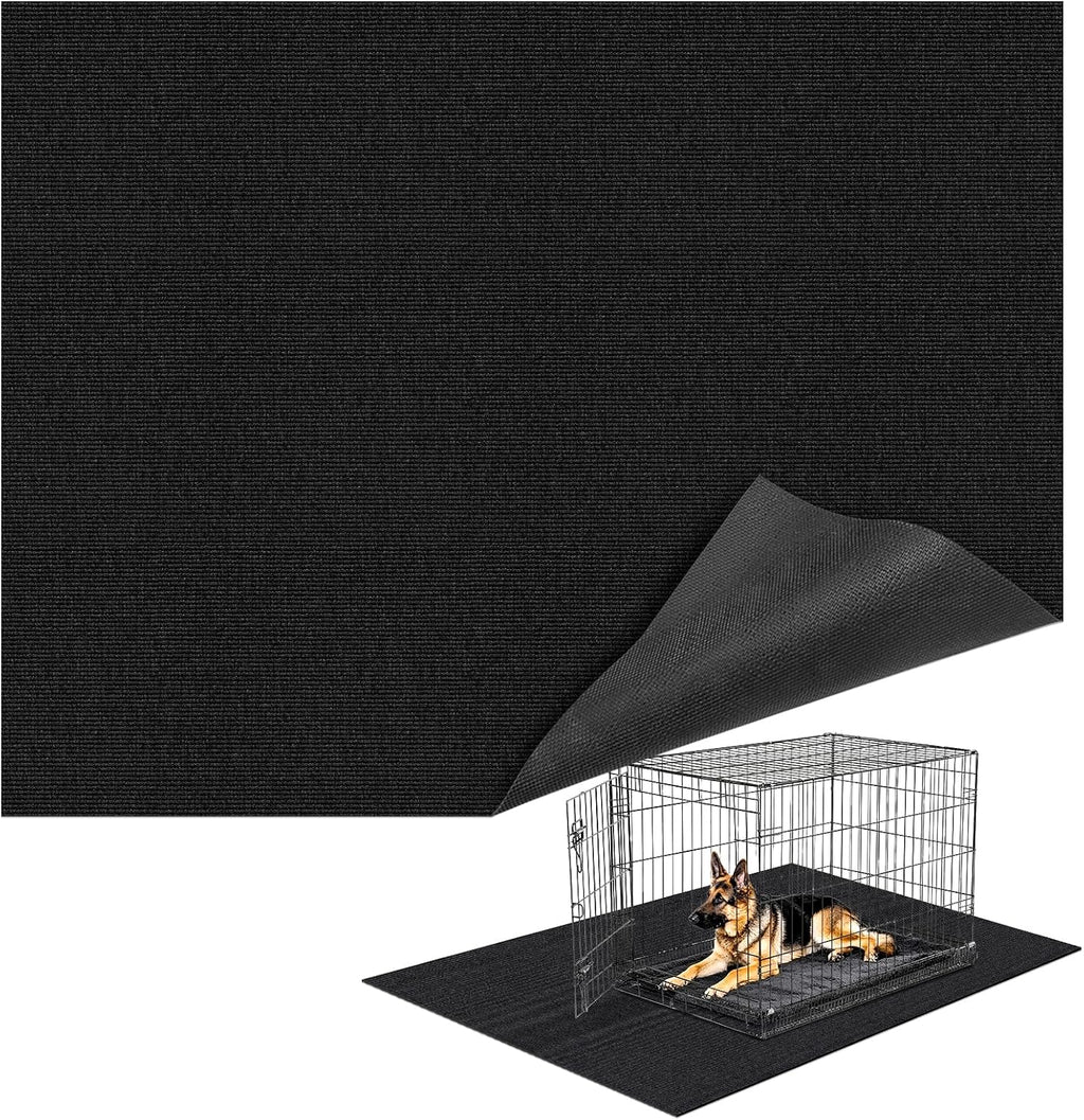 Wibeelee 60" X 74" X 0.23'' Mat for Under Dog Crate Waterproof Non-Slip Kennel Mat to Protect Floors Extra Large Absorbs Urine Reusable Dog Playpen Mat