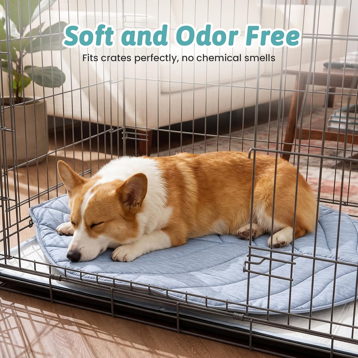 COZY KISS Dog Cooling Mat for Dogs or Cats, Leaf Shaped Pet Pad, 33x28 inch