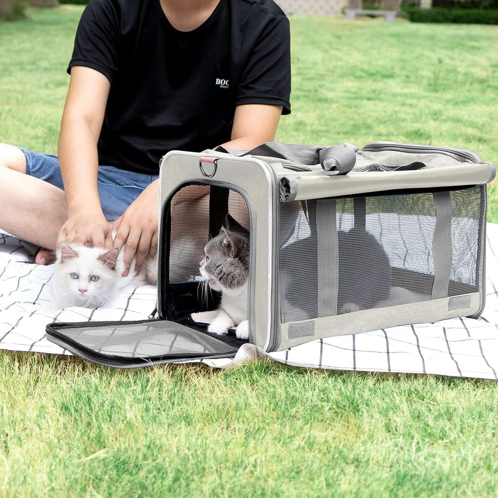 GAPZER Pet Carrier for Large Cat Soft-Sided Animal Traveling Bag up to 20lb