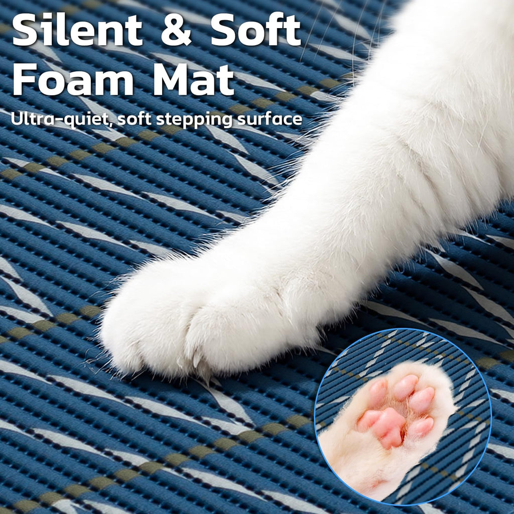 Cat Litter Mat, 40"x25" Jumbo Foam Litter Box Mat