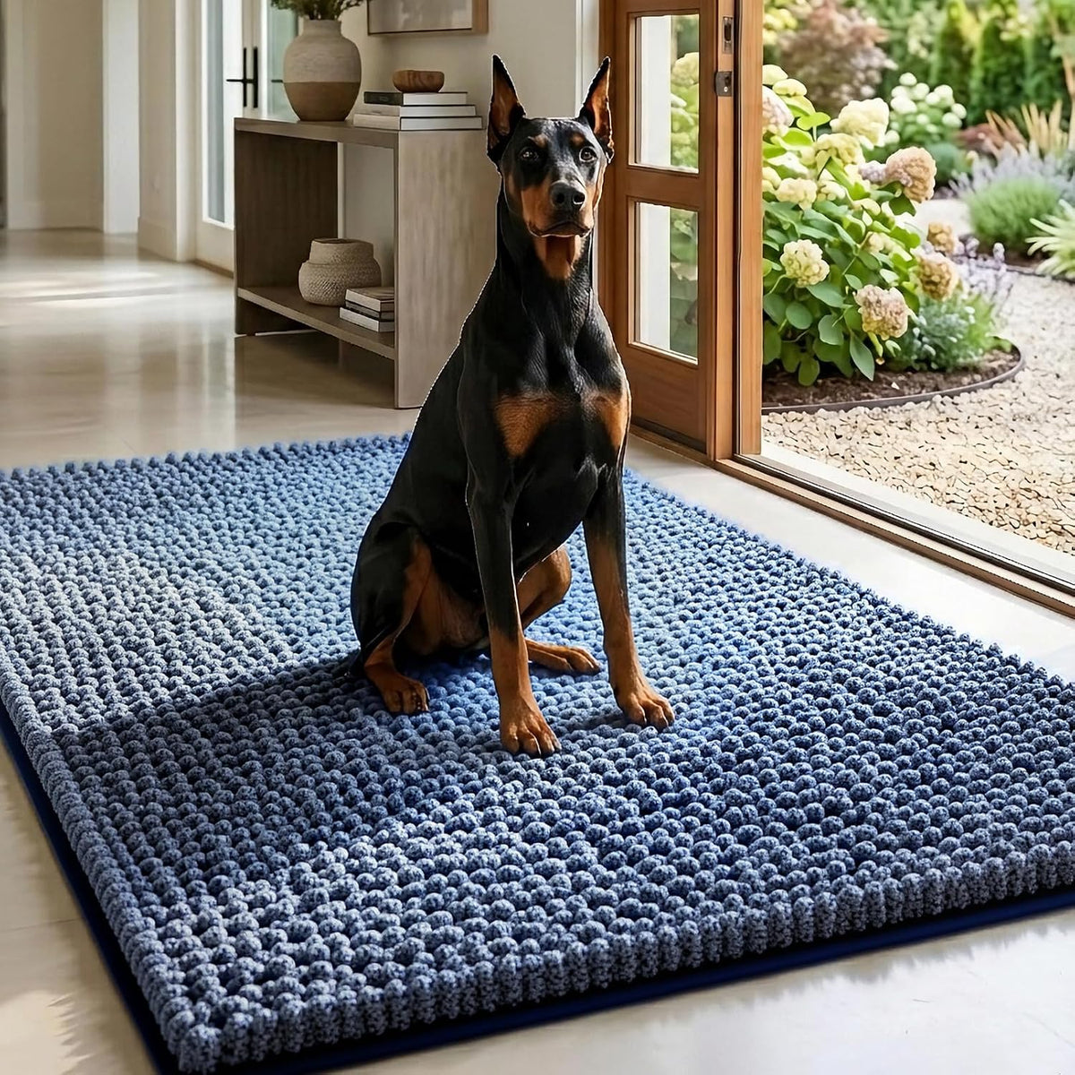 EHEYCIGA 60x24in.Super Absorbent Dog Door Mat for Muddy Paws Entryway Rug