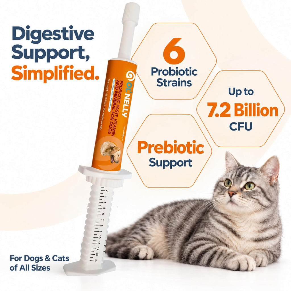 OL’ NELLY Probiotic Paste for Dogs & Cats, 7.2 Billion CFU | 14g