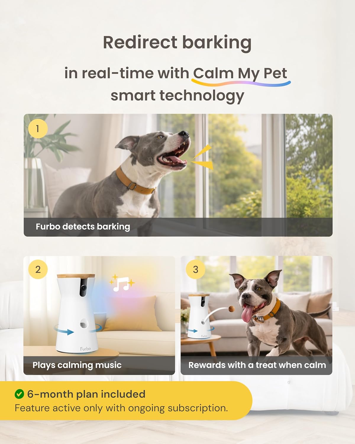 Furbo 360° Dog Camera [6-Month Subscription Included]