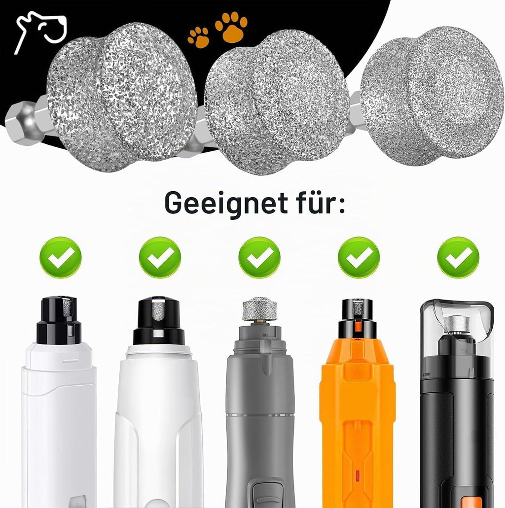 Dog Nail Grinder Replacement Head for Most Brands and All Pets 1PCS | For IREDOON Casfuy etc,low noise and vibration,fits most pet nails,highly efficient, safe and durable,less heat generation
