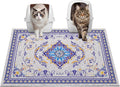 Glittme Cat Litter Mat, 33"x22" Non-Slip Washable Trapping Mat for Cats | Litter Trapping Mat With Thick PVC Coil To Catch Scatter, Soft On Paws And Waterproof Bottom To Protect Floors