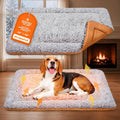 Self Warming Cat Bed, Reversible Self Heating Cat Pad, Dark Brown, 24x36 In