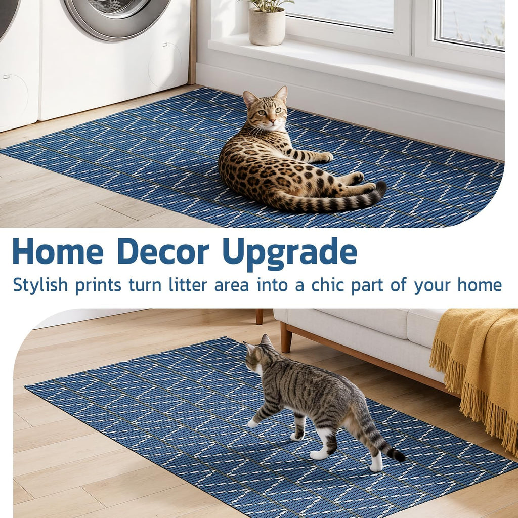 Cat Litter Mat, 40"x25" Jumbo Foam Litter Box Mat